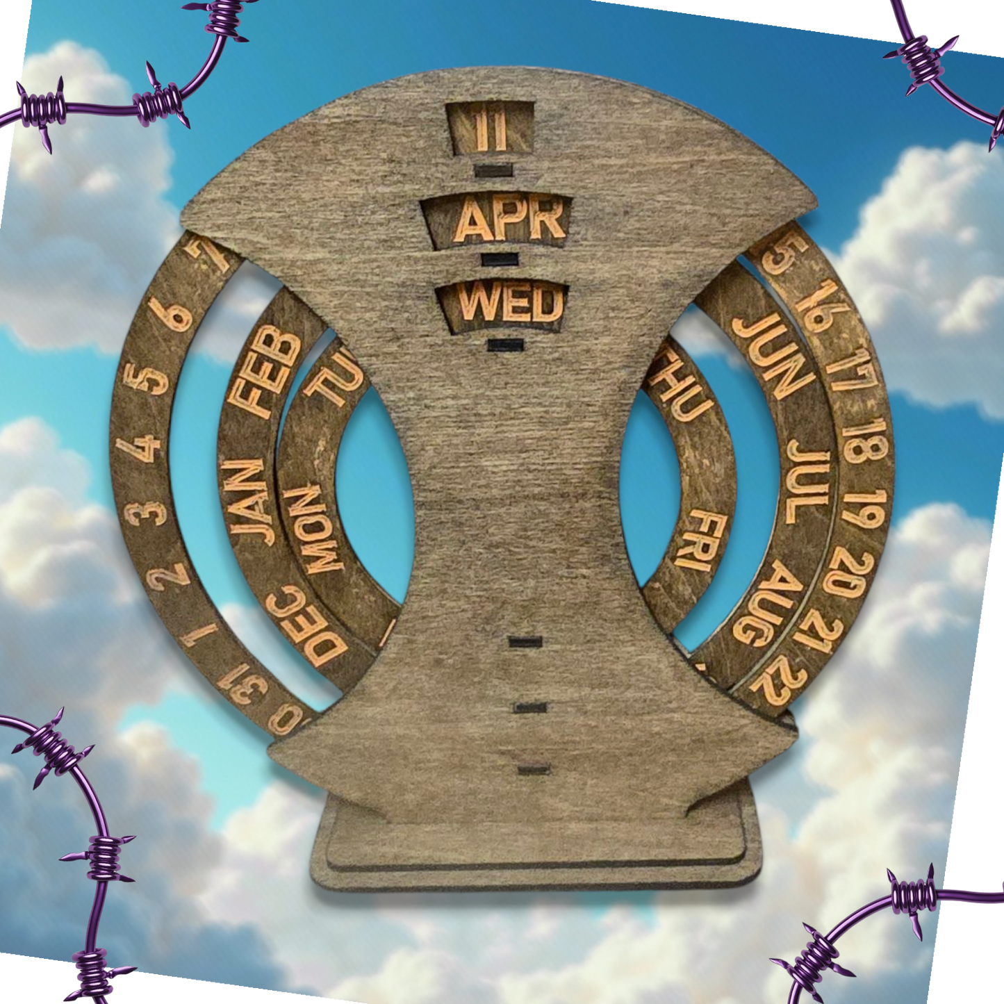 "Eco-friendly reusable calendar decor for office or home"