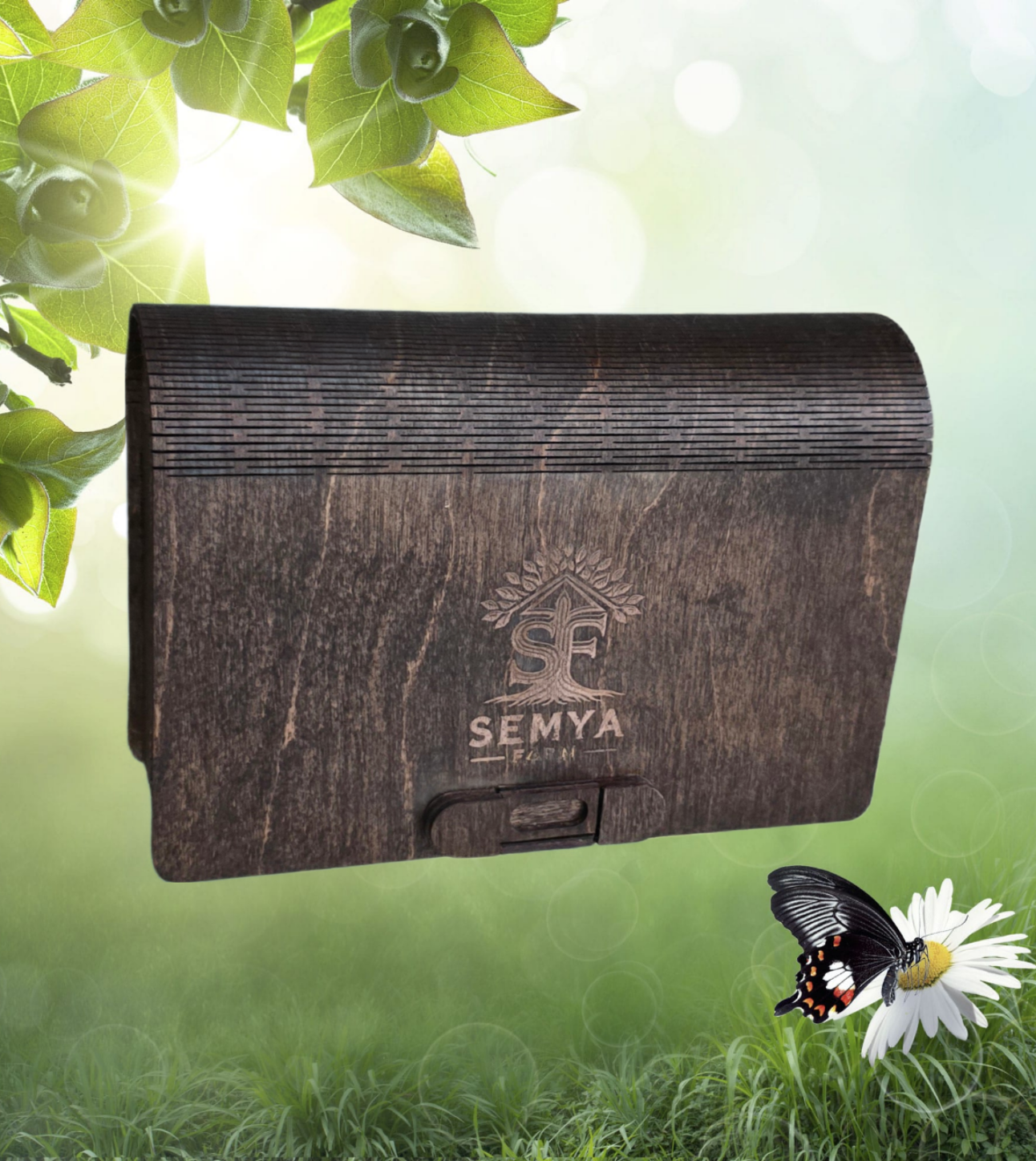 🕶️ Laser Engraved Wooden Eyeglass Case – Stylish, Secure, and Naturally You Semya Farm