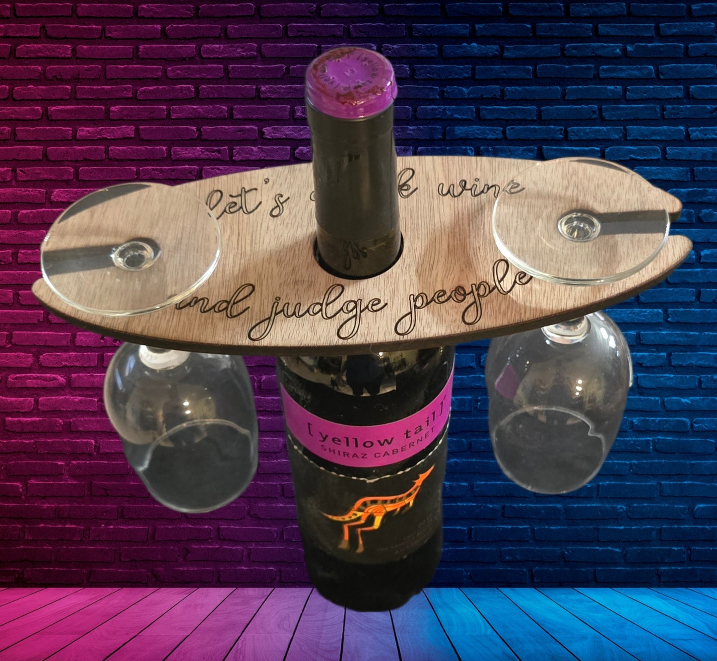 Elegant Wine Glass Holders Semya Farm Engraving