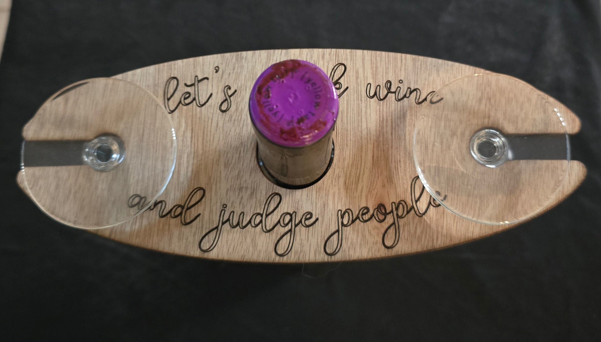 Elegant Wine Glass Holders Semya Farm Engraving