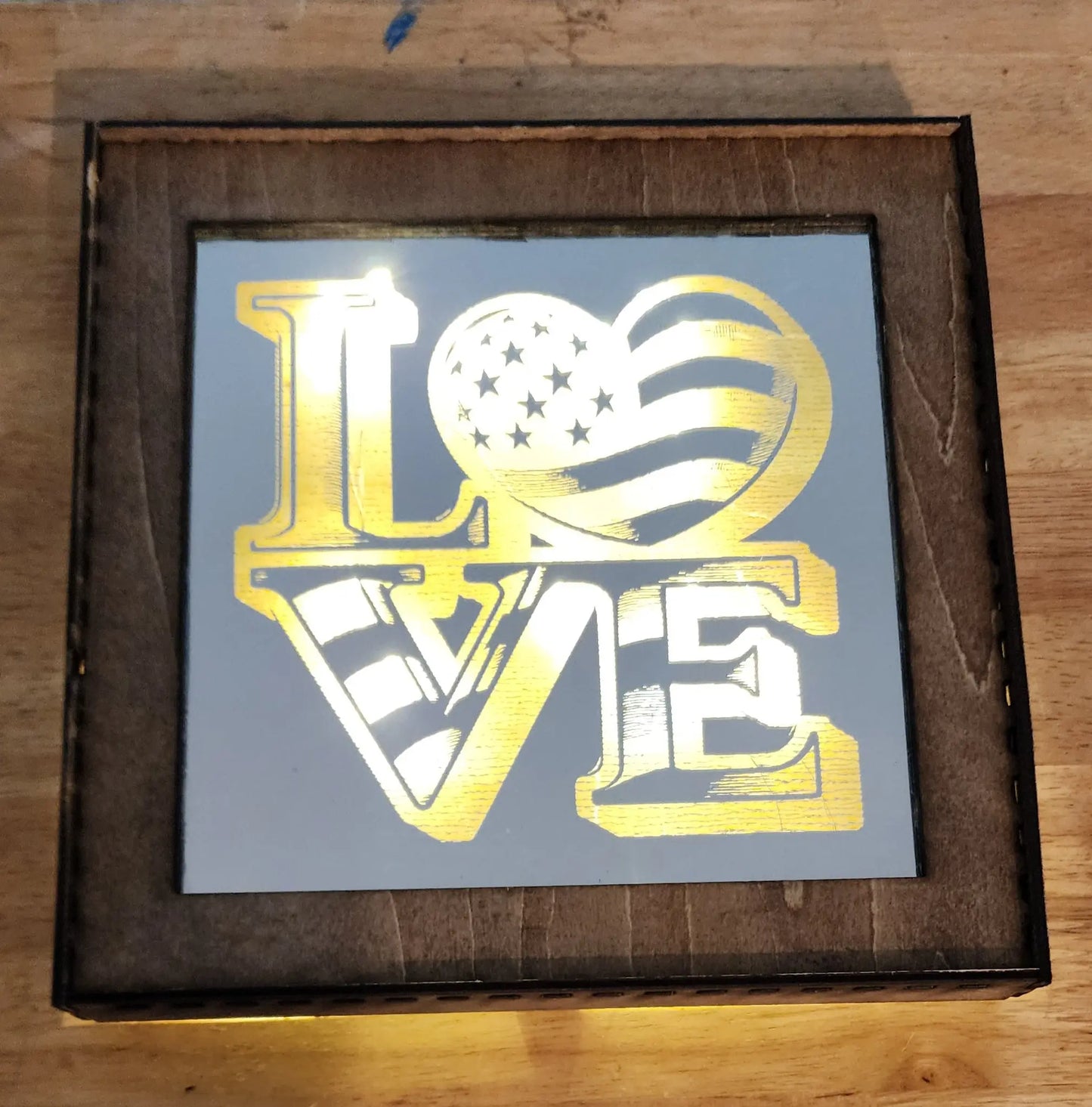 Lighted Mirror Box – Personalized Engraved Decor with LED Glow