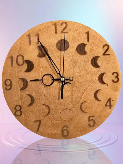 Wooden Wall Clock: Nature-Inspired Laser Engraved Timepiece, Rustic Home Decor, Custom Gift for Any Occasion Semya Farm
