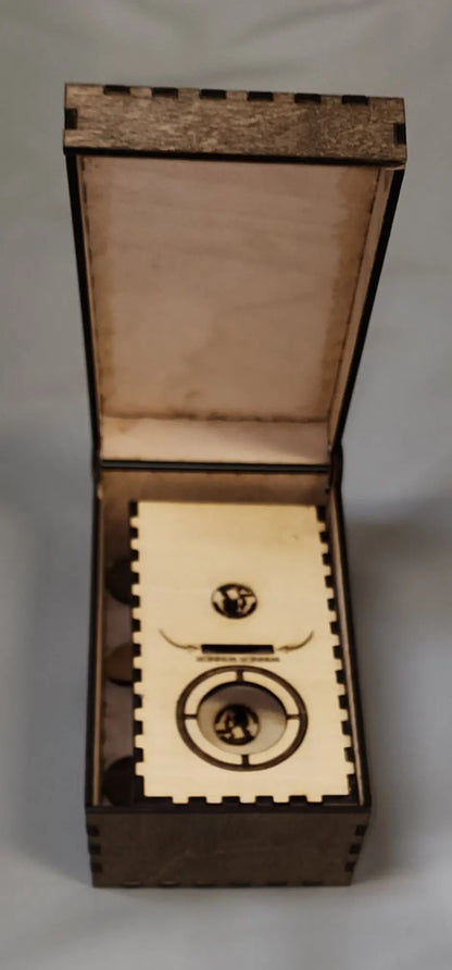  – Wooden Tossing Game with Engraved Designs, Fun for All Ages