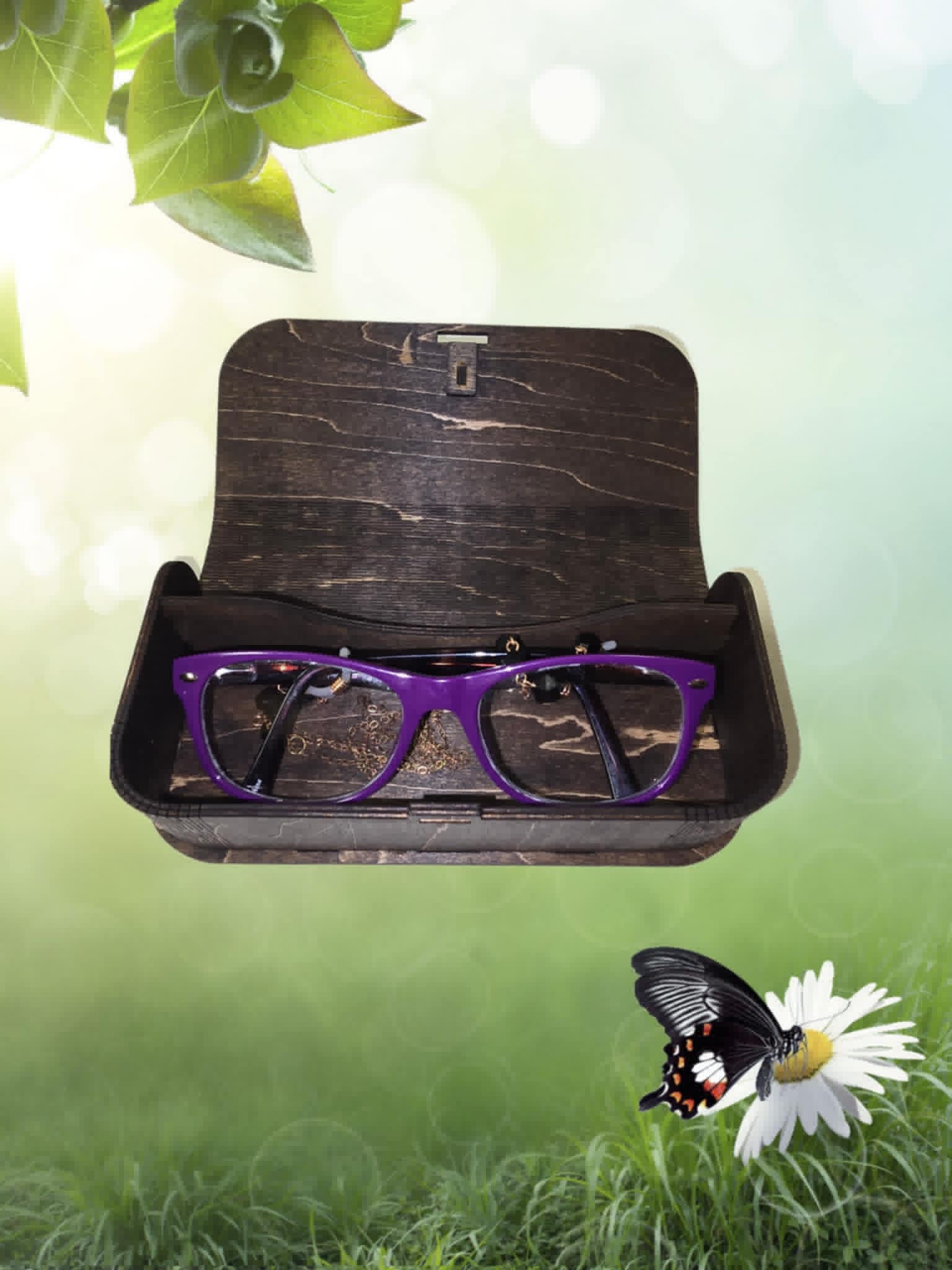 🕶️ Laser Engraved Wooden Eyeglass Case – Stylish, Secure, and Naturally You Semya Farm
