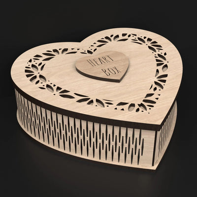 Engraved Heart Keepsake Box – A Laser-Cut Wooden Gift box, perfect for artistic gifts and personalized home décor.