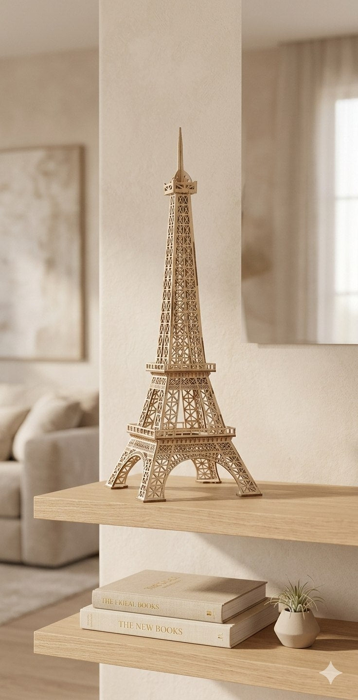 Wooden Eiffel Tower – Laser Cut Decor, Personalized Paris Gift Semya Farm
