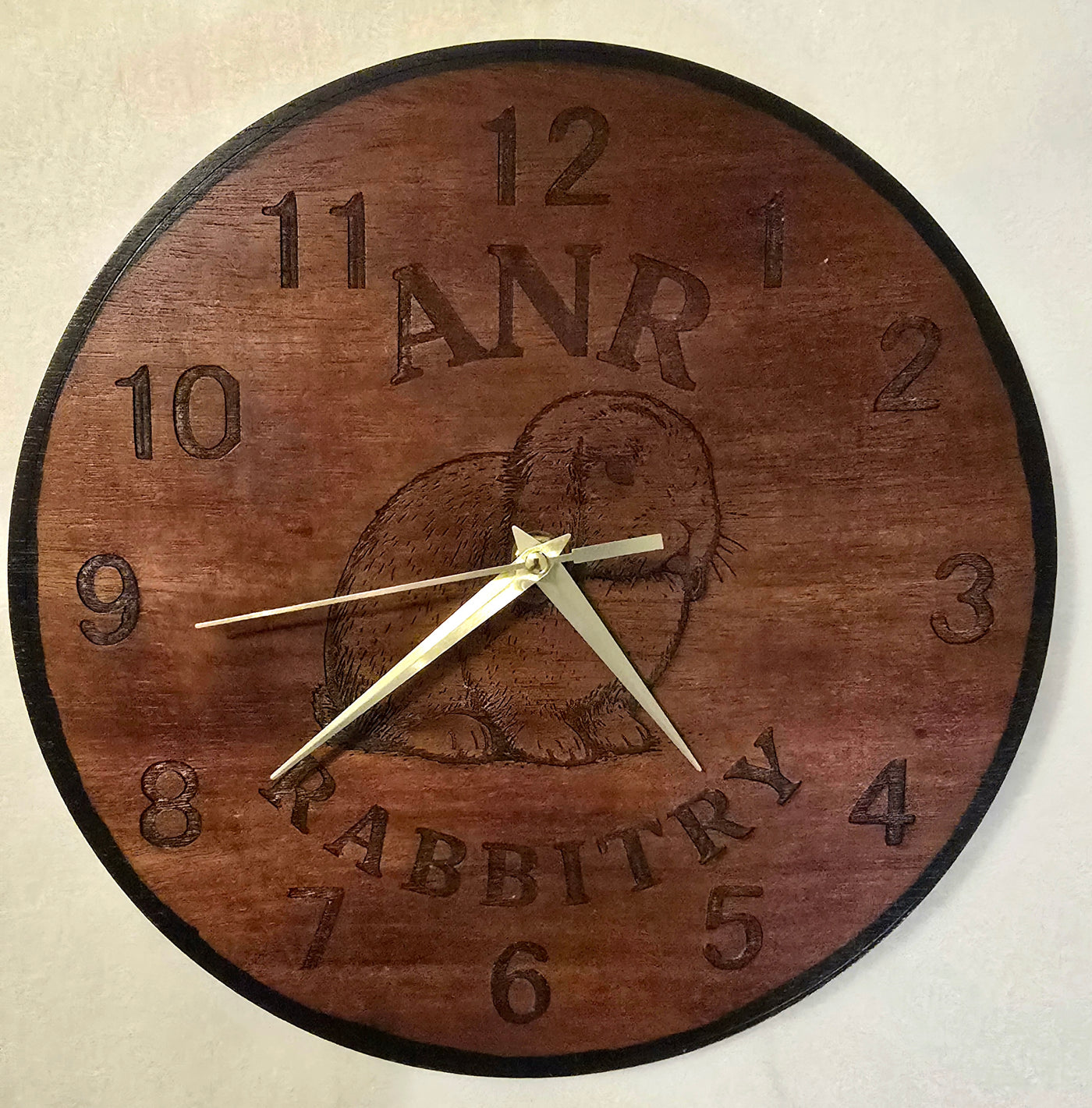 Wooden Wall Clock: Nature-Inspired Laser Engraved Timepiece, Rustic Home Decor, Custom Gift for Any Occasion